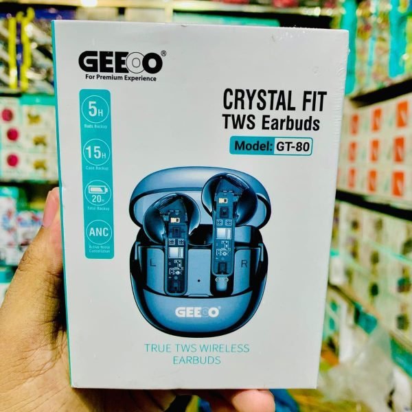 GEEOO GT- 80 Crystel Fit TWS Earbuds